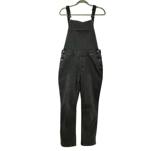 BDG Urban Outfitter's Denim Overall Jeans Faded Black Wash Women Sz M Adjustable - Picture 1 of 16